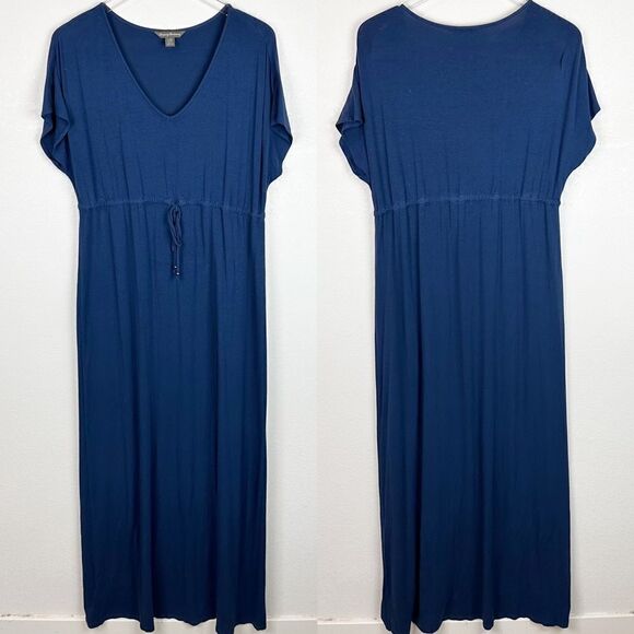 Tommy Bahama Navy Maxi Dress Vacation Beach Swim Cover Up Large - Picture 1 of 6